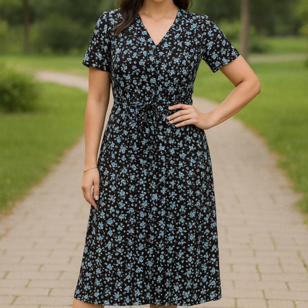 Floral Grace Midi Dress